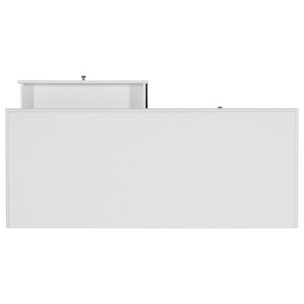 Linon Home Decor Campaign 2-Drawer Desk in White and Gold, , large