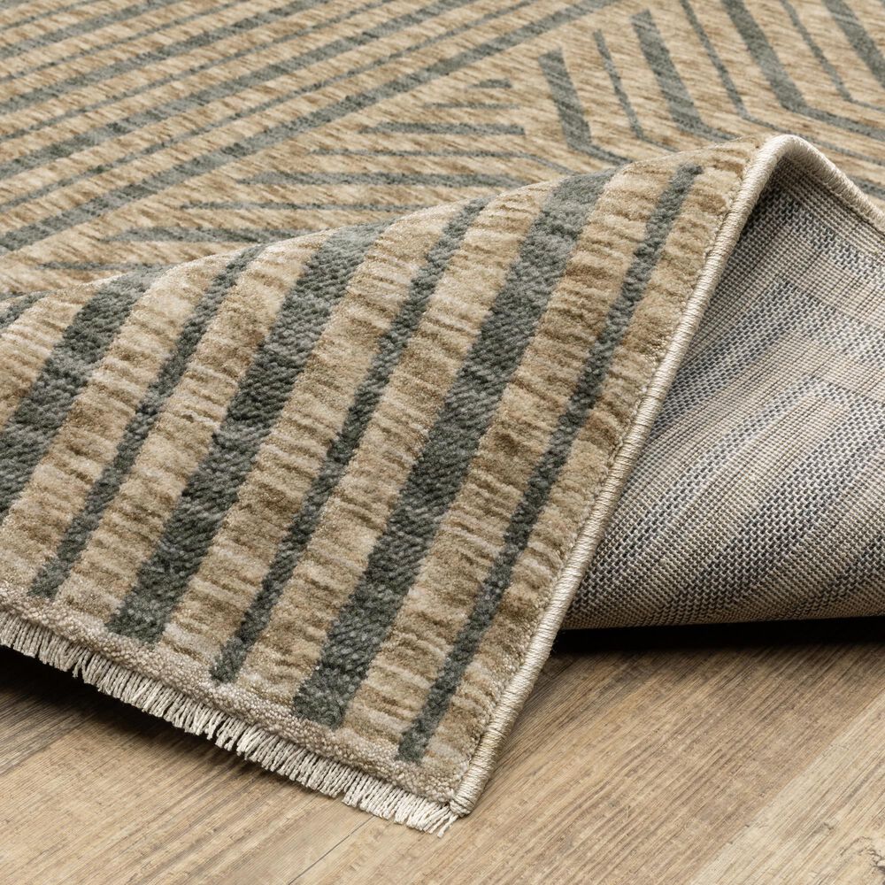 Oriental Weavers Echo ECH01 Beige and Grey 3&#39;3&quot; x 5&#39; Area Rug, , large