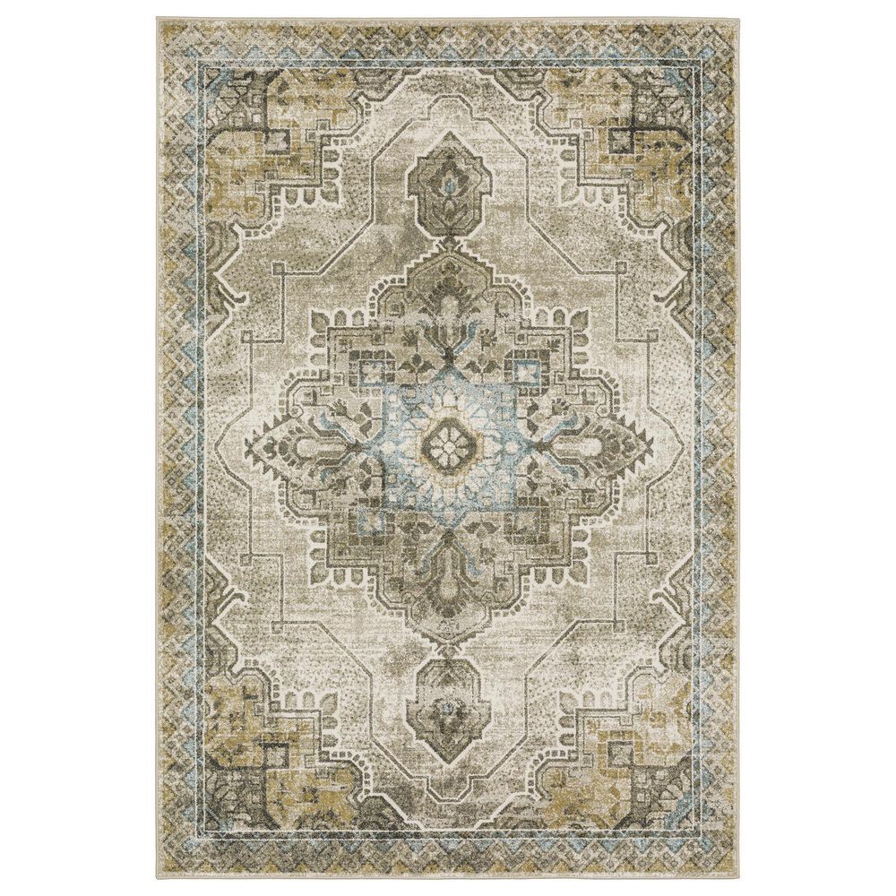 Oriental Weavers Venice Padua 7"10" x 10" Grey and Blue Area Rug, , large