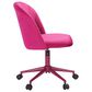 Linon Home Decor Adalynn Swivel Desk Chair with Hot Pink Cushion in Pink, , large