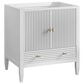 James Martin Myrrin 30" Single Bathroom Vanity in Bright White with 3 cm Charcoal Soapstone Silestone Top and Rectangular Sink, , large