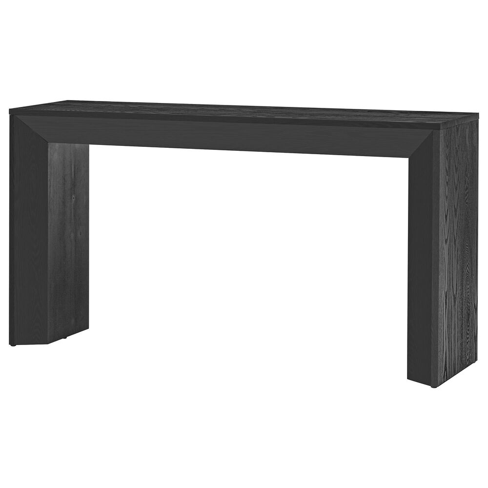 Hearth and Haven Mirod59" Console Table with Side Panel Legs in Black, , large