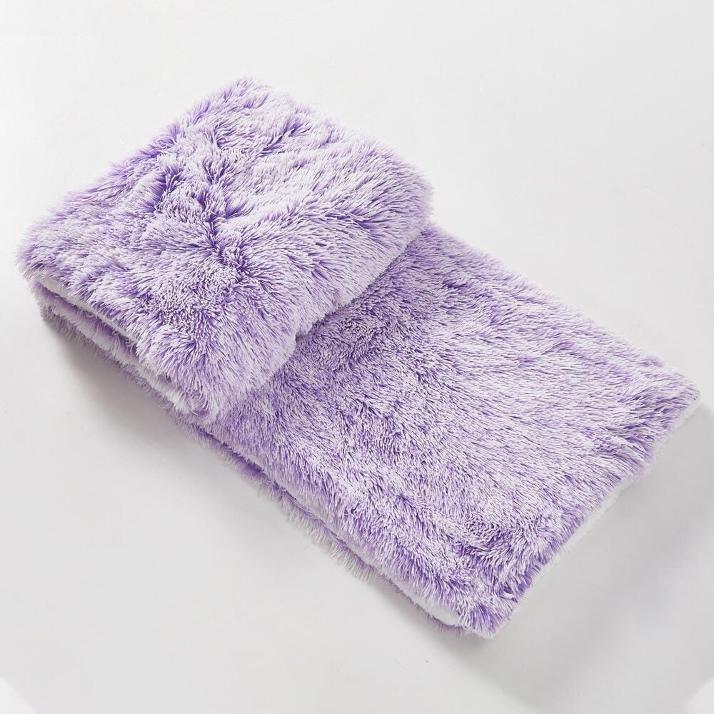 Duke Imports Orchid Frost Plush Throw in Purple, , large