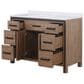 Lexora Home Ziva 48" Single Bathroom Vanity in Rustic Barnwood with 2 cm White Quartz Top and Rectangular Sink, , large