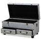 Baxton Studio Flynn 2-Drawer Storage Trunk Ottoman in Grey, , large