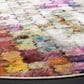 Safavieh Aria 6"6" Round Cream and Rust Area Rug, , large