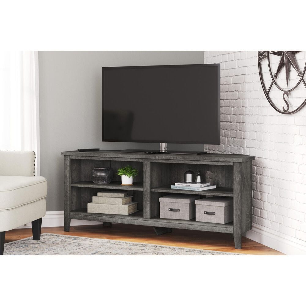 Ashley Arlenbry 48&quot; Corner TV Stand in Weathered Oak, , large