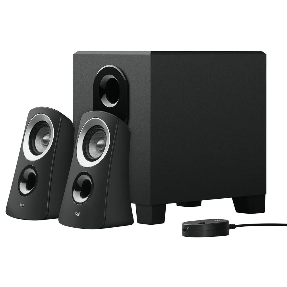 Logitech Speaker System with Subwoofer in Black, , large