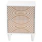 Baxton Studio Louetta 2-Drawer Nightstand in White and Natural Brown, , large