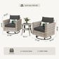 HOMLUX 3-Piece Outdoor Conversation Set in Black, , large