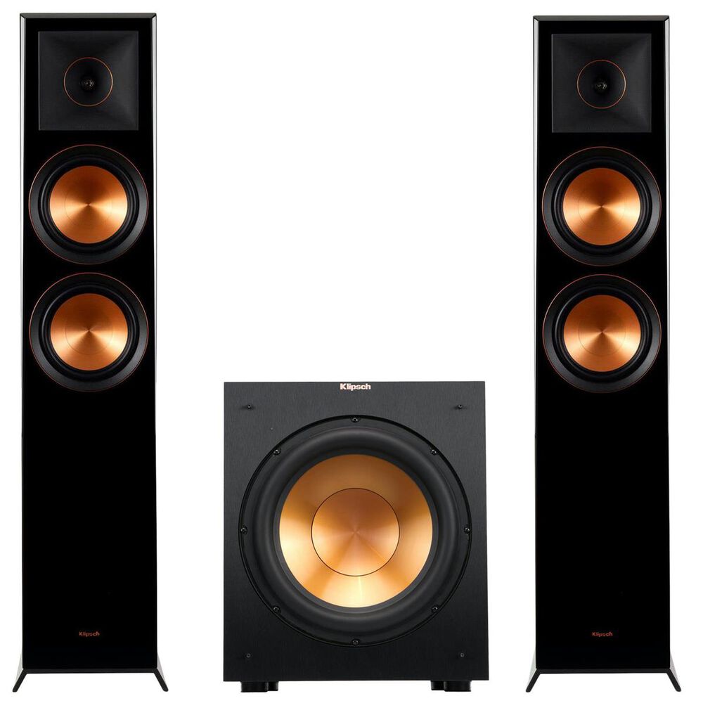 Klipsch RP-6000F Dual 6.5" Tower Floorstanding Speakers in Ebony + Subwoofer, , large