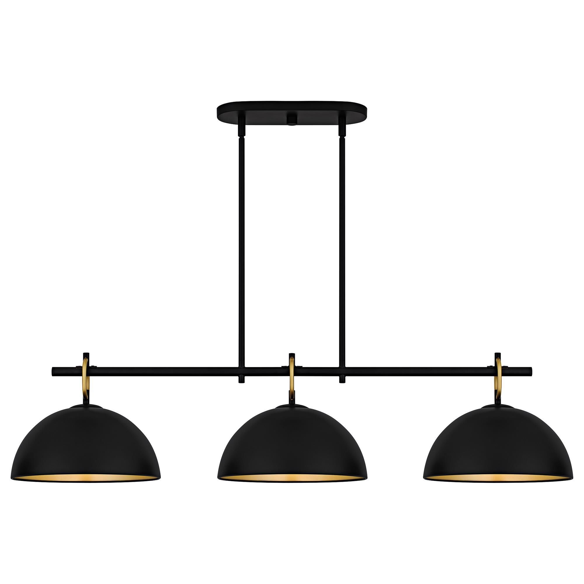 Quoizel Cleo 3-Light Linear Chandelier in Matte Black