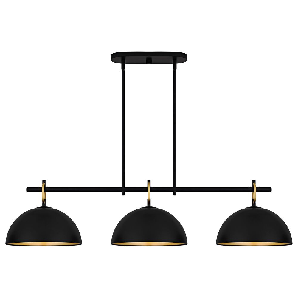 Quoizel Cleo 3-Light Linear Chandelier in Matte Black, , large
