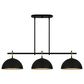 Quoizel Cleo 3-Light Linear Chandelier in Matte Black, , large