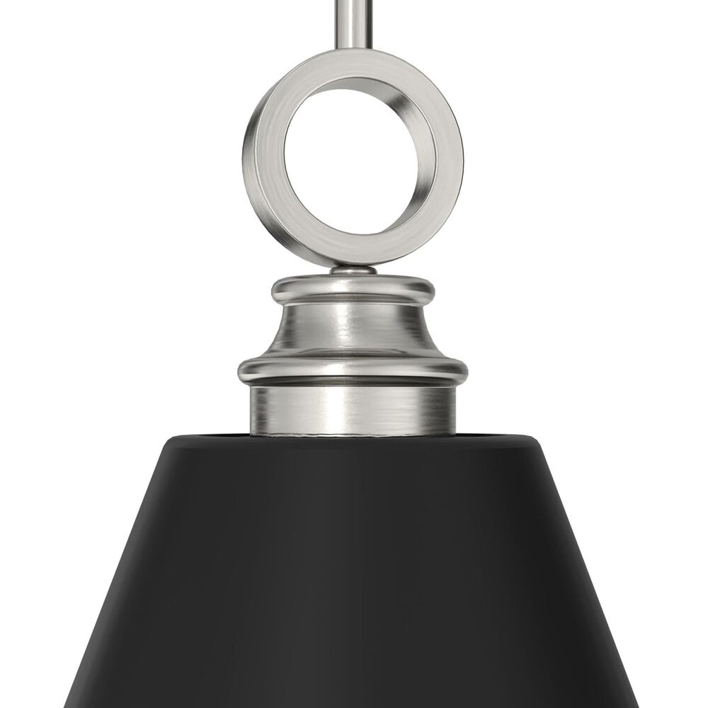 Hunter Klein 12&quot; 1-Light Pendant in Brushed Nickel, , large