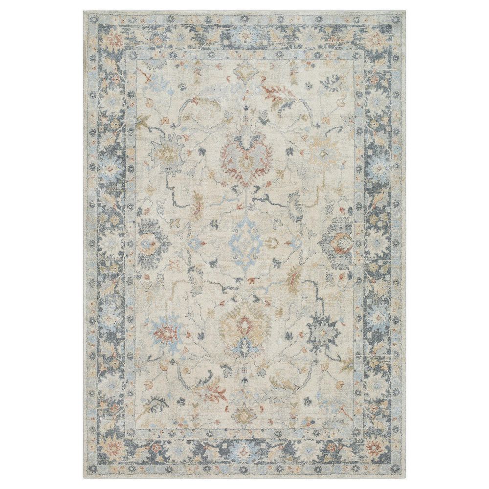 Surya Avellino 6"7" x 9"2" Light Beige, Gray, Tan, Pale Blue, Deep Teal, Rose and Light Olive Area Rug, , large
