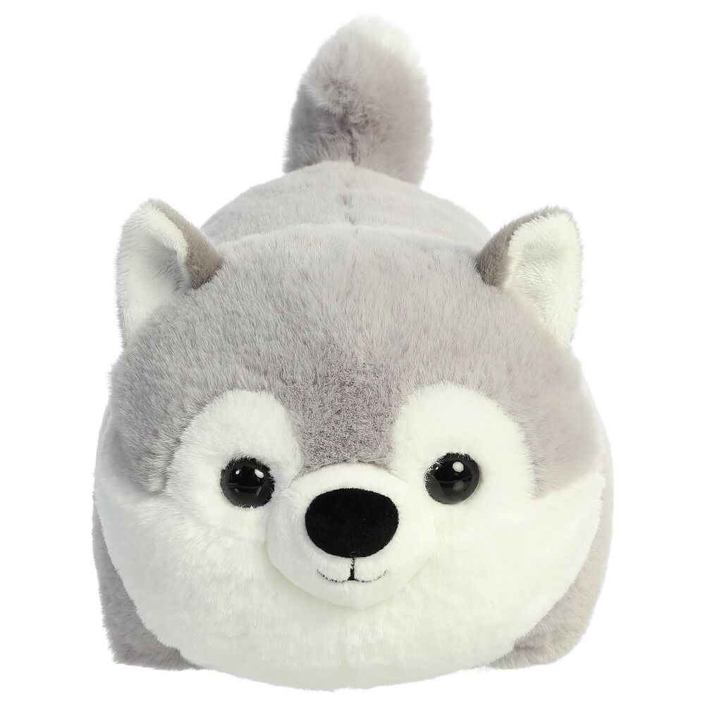 Aurora 10&quot; Haze Husky Stuffed Animal in Grey and White, , large