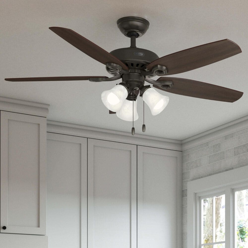 Hunter Builder Plus 52&quot; Ceiling Fan with Lights in New Bronze, , large