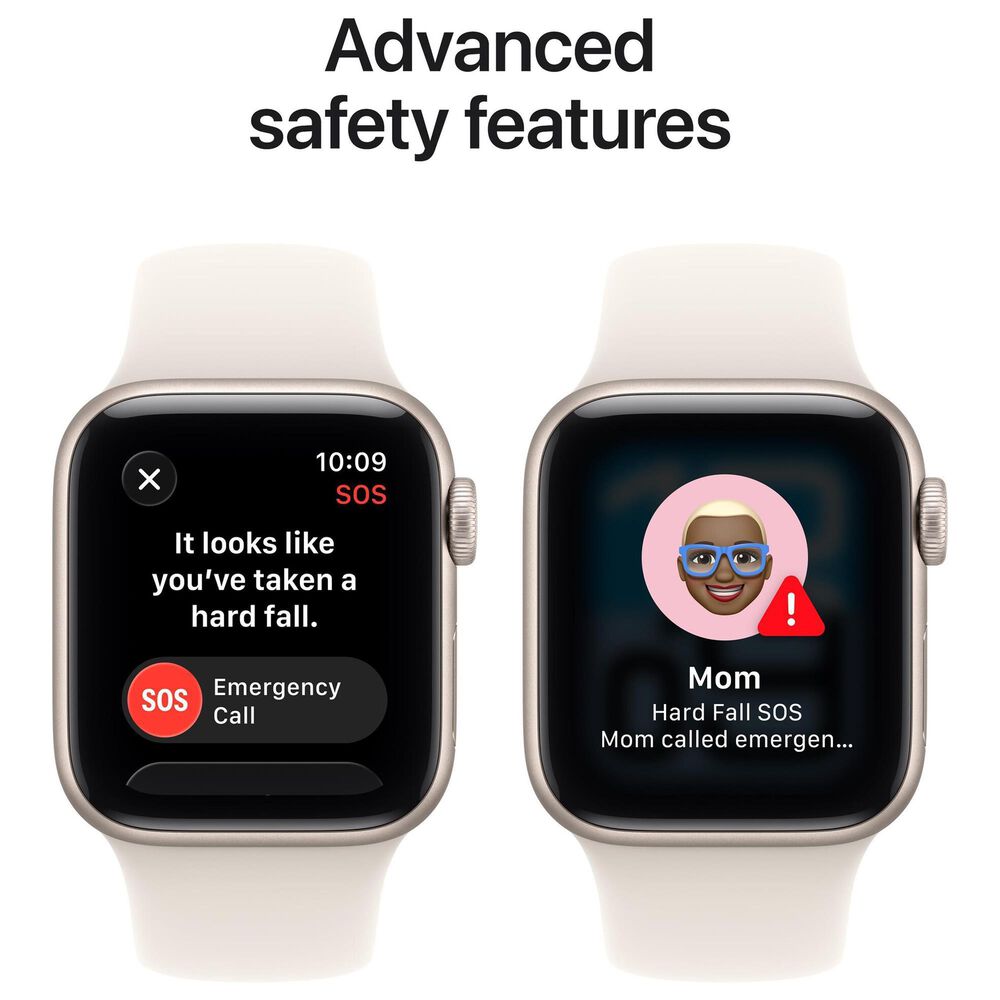 Apple Watch SE 3 (GPS+Cellular) 40mm Aluminum Case with Sport Band - M/L in Starlight and 2-Year AppleCare+, , large
