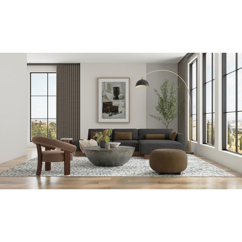 Feizy Braden Ivory and Blue 5' x 8' Area Rug, , large