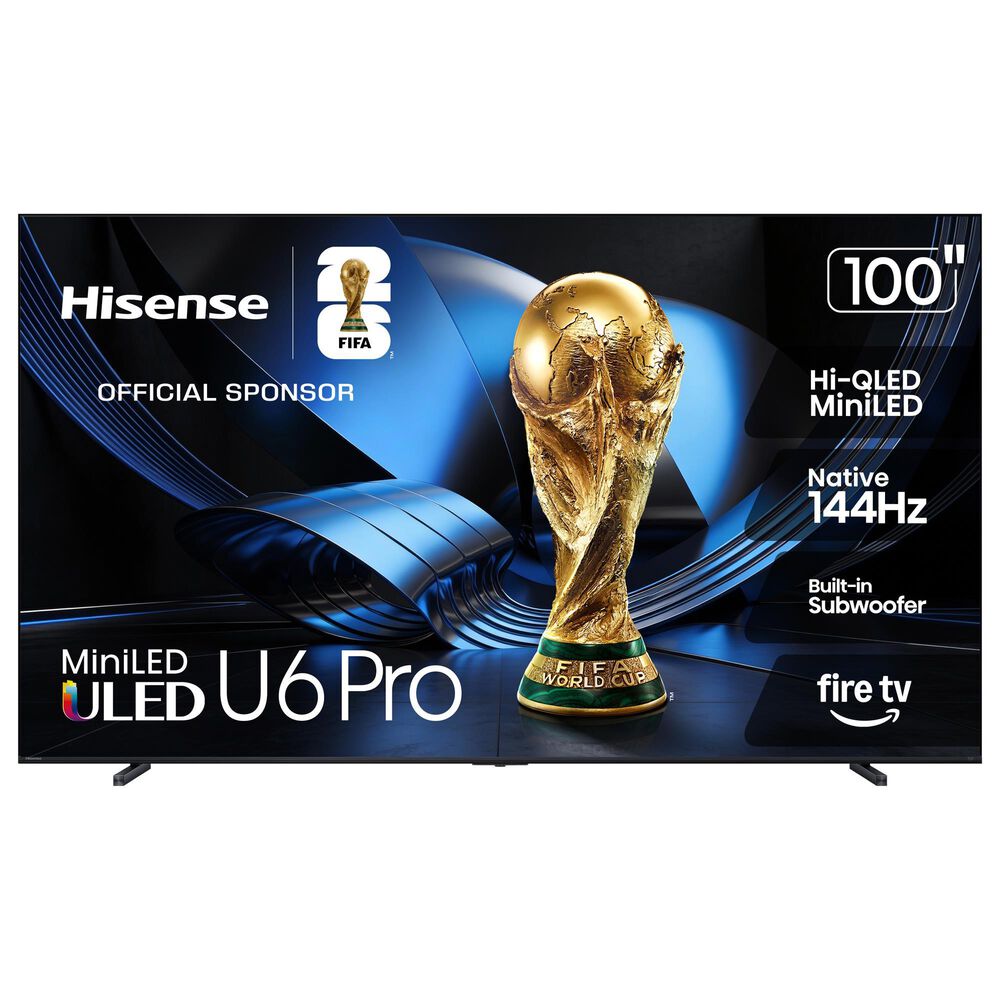 Hisense 100" Class U6 Pro Series Mini-LED ULED 4K in Black - Smart Fire TV, , large