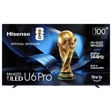 Hisense 100" Class U6 Pro Series Mini-LED ULED 4K in Black - Smart Fire TV, , large