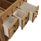James Martin Vanities Malibu 36" Single Bathroom Vanity in Amber Birch with 3 cm Carrara White Marble Top and Rectangular Sink, , large