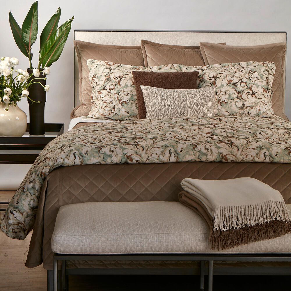 Ann Gish Art Of Home 3-Piece Queen Acanthus Duvet Set In Sage, , large