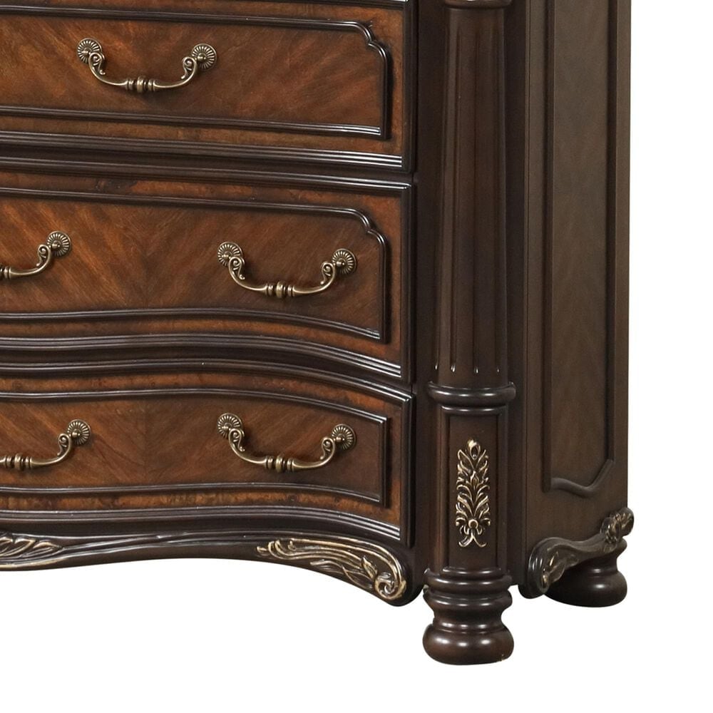 New Heritage Design Belle Notte Dresser and Mirror in Mahogany, , large