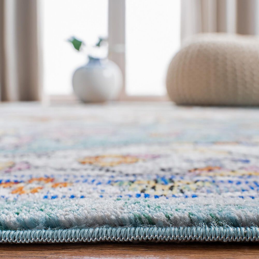 Safavieh Aria 2&#39; x 8&#39; Turquoise and Ivory Runner, , large
