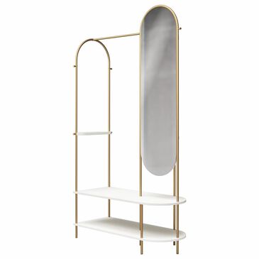 DHP Anastasia Valet in White and Brassy Gold, , large
