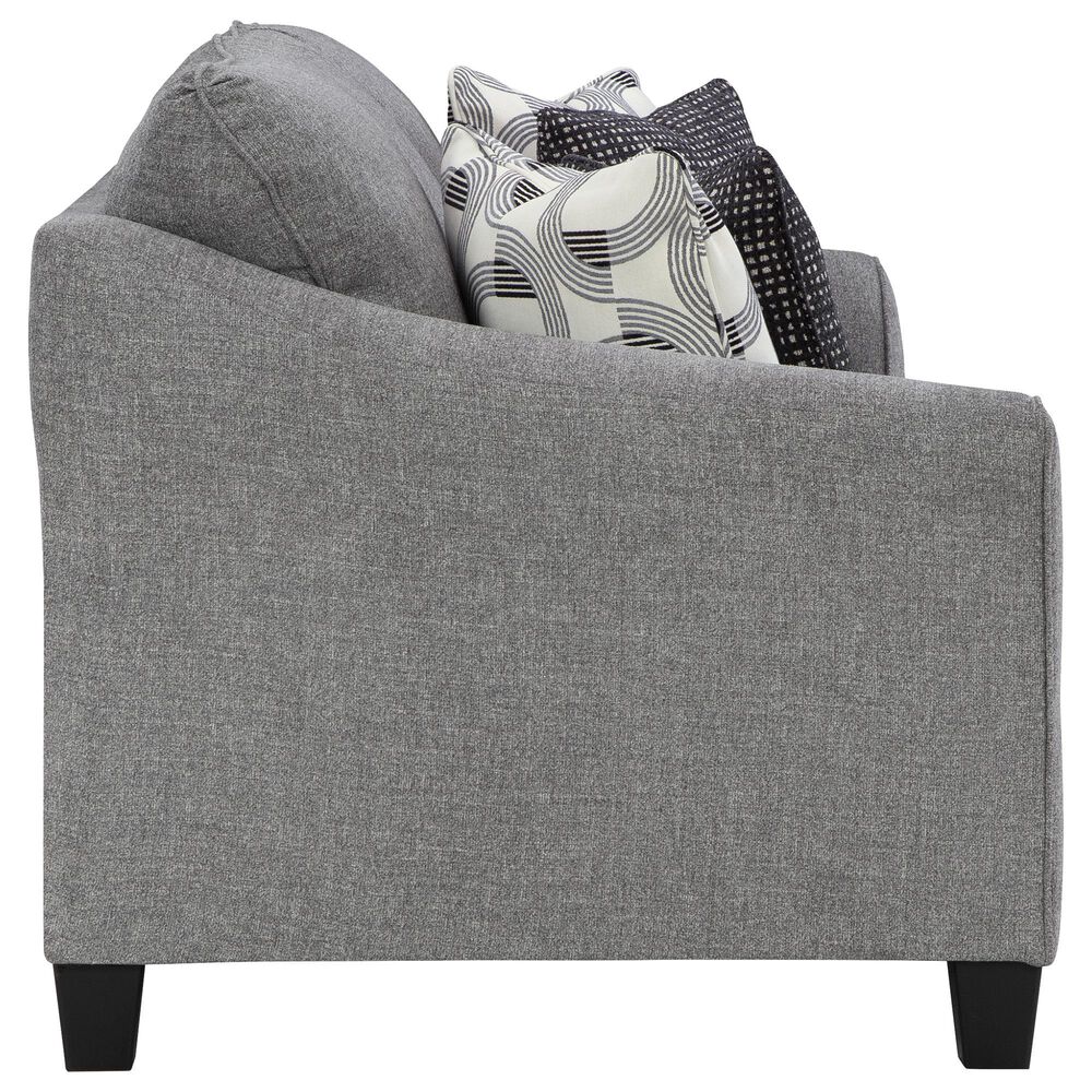 Ashley Mathonia Stationary Sofa and Loveseat Set in Smoke, , large