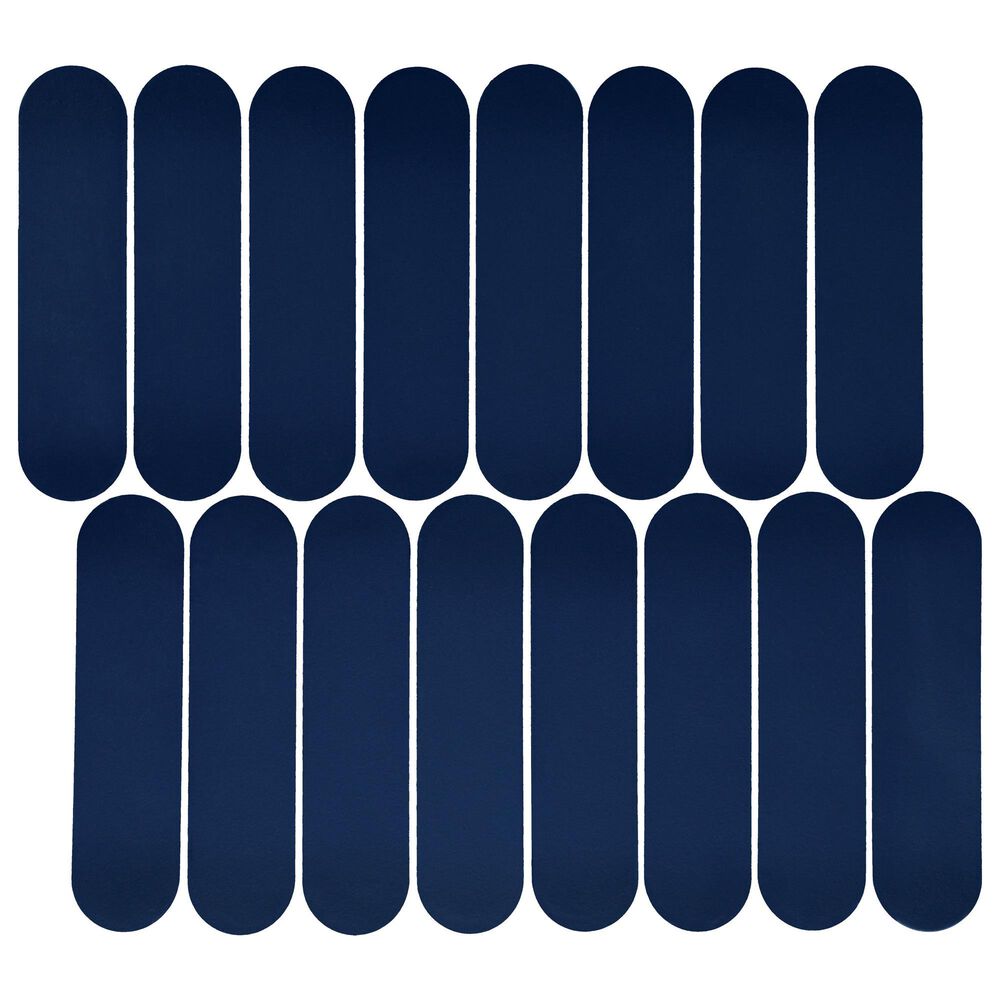 Dal-Tile Artefino Element Navy 1.5" x 6" Capsule on 12" x 13" Porcelain Mosaic Sheet, , large