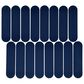 Dal-Tile Artefino Element Navy 1.5" x 6" Capsule on 12" x 13" Porcelain Mosaic Sheet, , large
