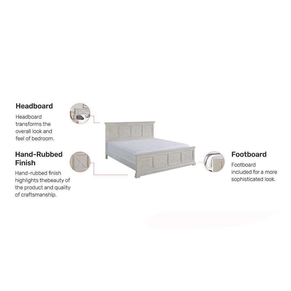 Homestyles Seaside Lodge King Bed in Off-White, , large