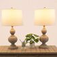 Timberlake 27" Table Lamp with USB Charging Ports and LED Bulbs in Whitewash (Set of 2), , large