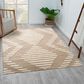 L&R Resources Geoblend Southwestern 9" x 12" Natural and Ivory Area Rug, , large