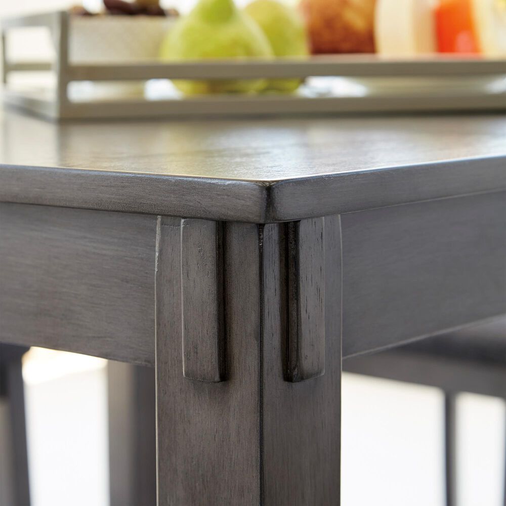 Signature Design by Ashley Bridson 5-Piece Counter Height Dining Set in Medium Charcoal Gray, , large