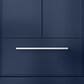 Lexora Home Lafarre 24" Single Bathroom Vanity in Navy Blue with 2 cm White Cultured Marble Top and Rectangular Sink, , large