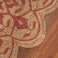 L&R Resources Synergy 54129RED 4" Round Tan and Raspberry Red Area Rug, , large