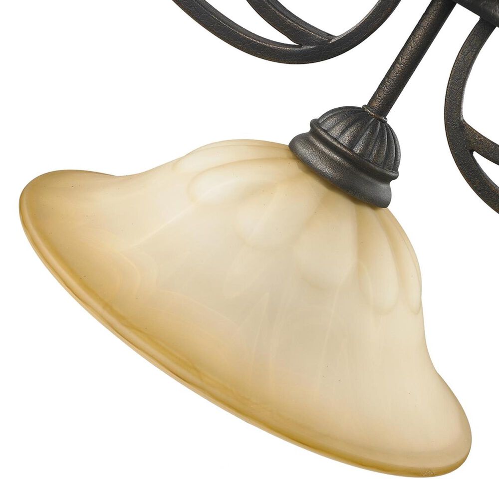Golden Lighting Mayfair 3-Light Linear Pendant in Leather Crackle, , large