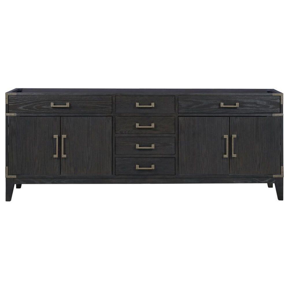Lexora Home Laurel 84&quot; Double Bathroom Vanity in Black Oak with White Carrara Marble Top and Rectangular Sinks, , large