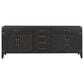 Lexora Home Laurel 84" Double Bathroom Vanity in Black Oak with White Carrara Marble Top and Rectangular Sinks, , large
