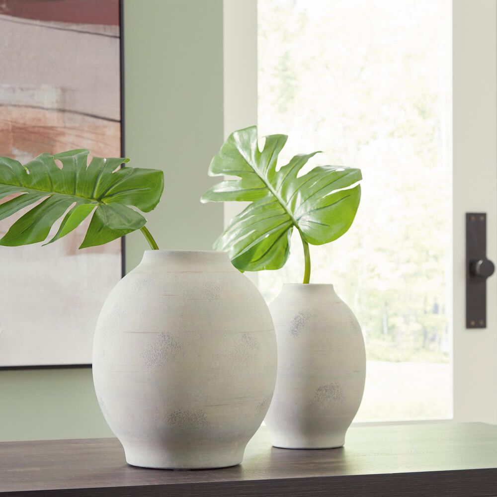 Ashley Clayson 12&quot; Vase in Distressed Sage Green, , large