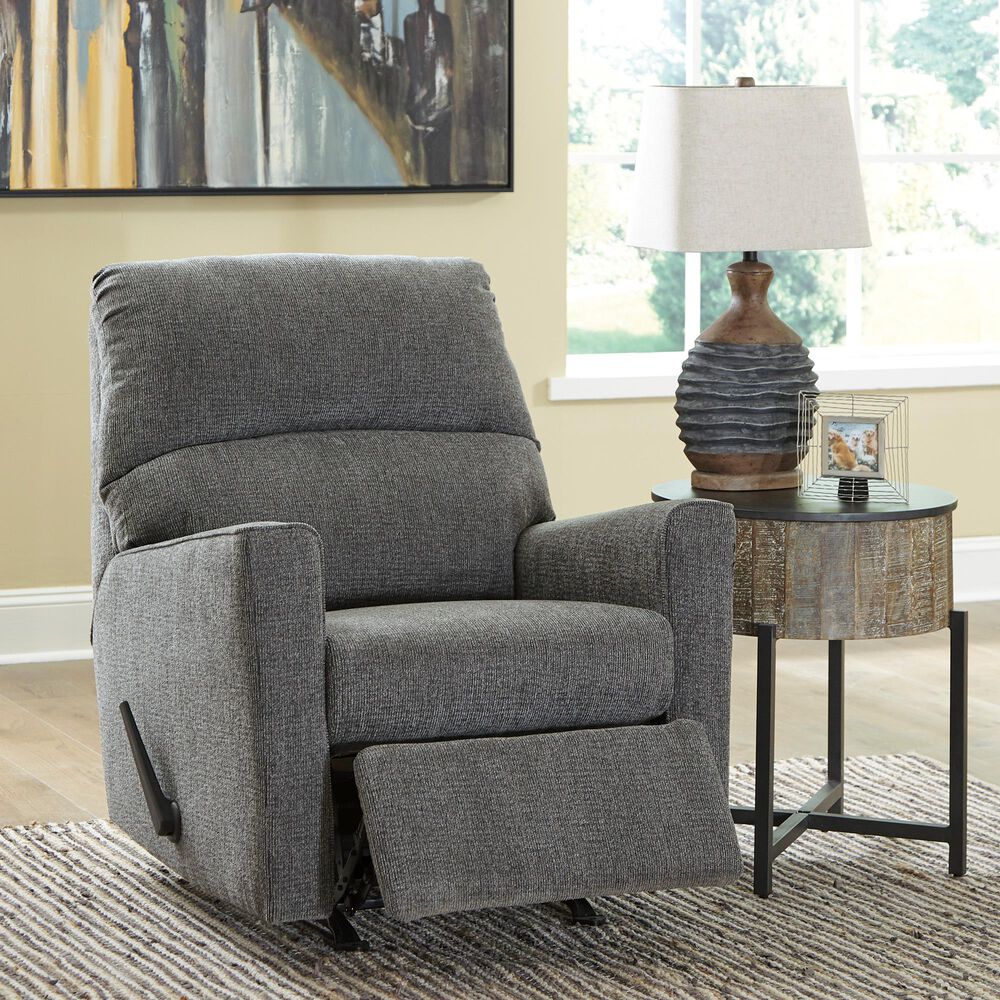 Signature Design by Ashley Dalhart Rocker Recliner in Charcoal, , large