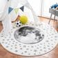 Safavieh Carousel 5"3" Round Ivory and Grey Kids Area Rug, , large