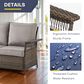Sunwell Garden 5-Piece Patio Conversation Set with Swivel Chairs in Gray, , large