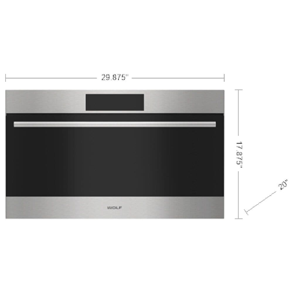 Wolf Appliances 1.6 Cu. Ft. E Series Transitional Drop-Down Door Microwave Oven in Stainless Steel, , large