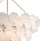 Golden Lighting Cascada 3-Tier 13-Light Pendant with Cirrus Cloud Glass Shade in Aegean Silver, , large