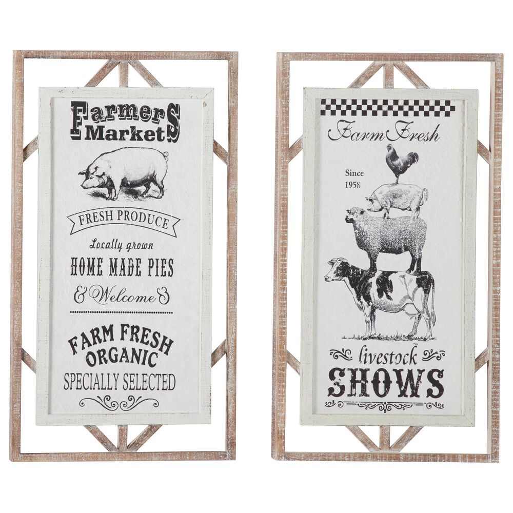 Maple and Jade Farmhouse Wood Wall Decor (Set of 2), , large
